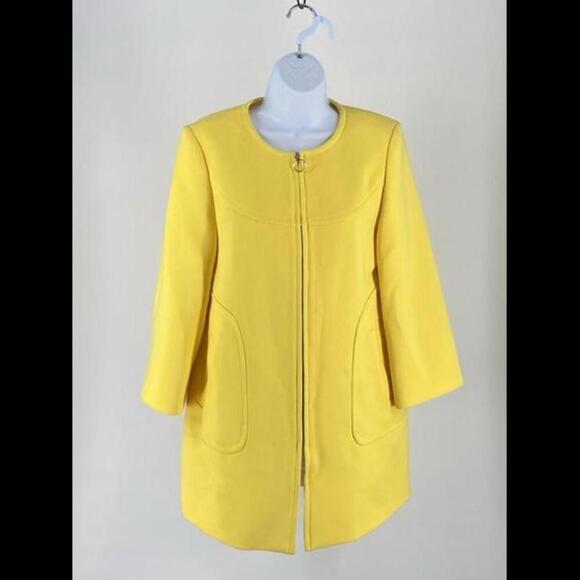 Stylish Yellow Mid-Length ZARA Coat - Picture 2 of 7